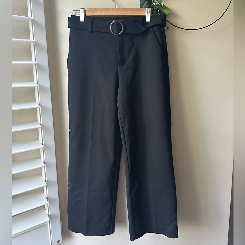 Derek Lam Crosby Black Culottes with Belt Detail